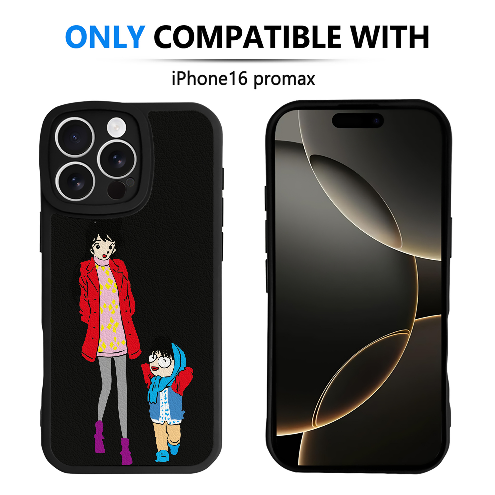 （画像用） 名探偵コナン 江戸川 コナン Detective Conan Conan Edogawa 【iPhone 16シリーズ対応】シリコンスマホケース（レザー調） 材質：シリコン